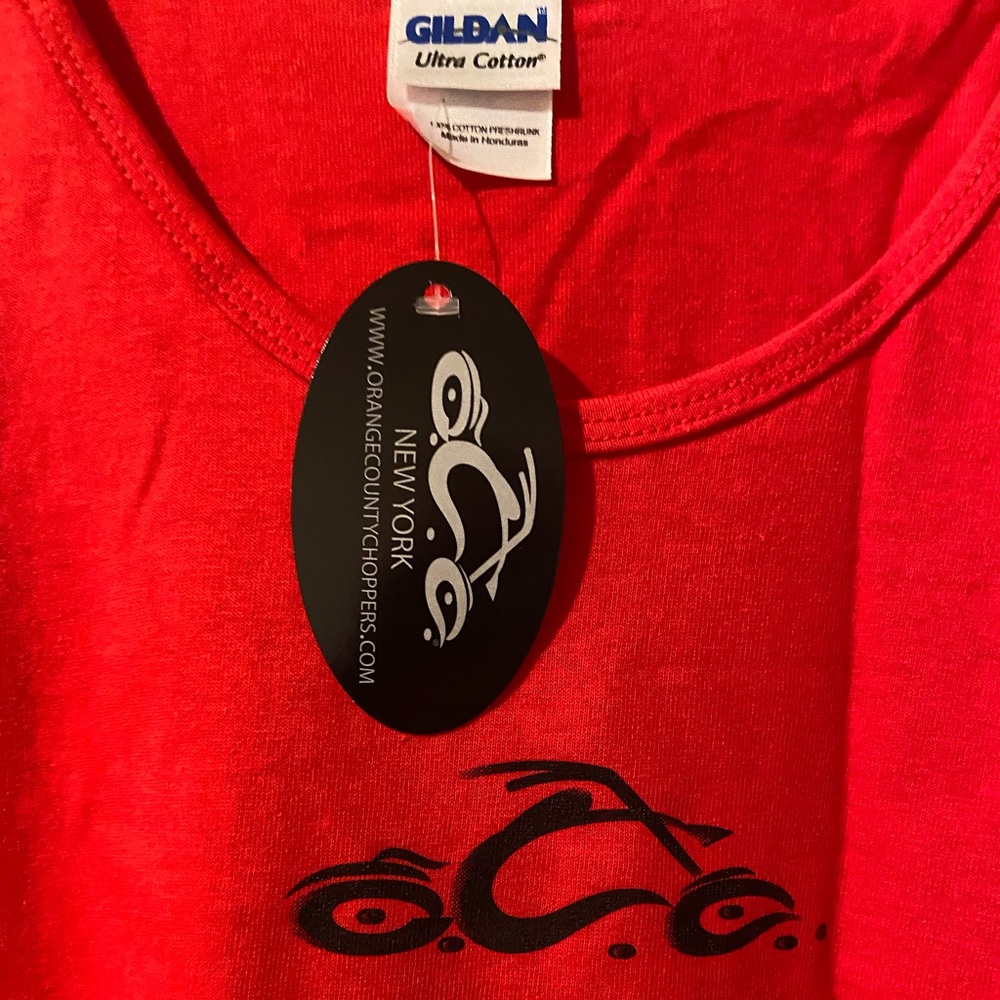 Ocean County Chopper Tank Top- Color: Red. Sz L.NWT.